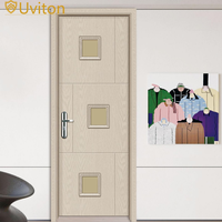 Pintu Kamar Interior PVC Ramah Lingkungan, Pintu Kamar Mandi, Ruang Tamu, Kamar Tidur, Warna Kayu Solid, Villa, Hotel, Apartemen, Pintu Interior