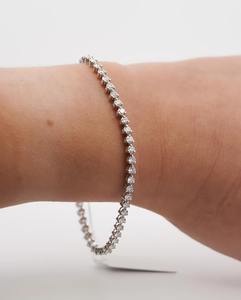 สร้อยข้อมือเทนนิสสร้อยข้อมือเพชรสำหรับปลูกในห้องปฏิบัติการทรงกลมที่สวยงามเครื่องประดับออกแบบได้ตามที่ต้องการของขวัญแต่งงานที่ไม่เหมือนใครสำหรับเธอ - Product Image 3