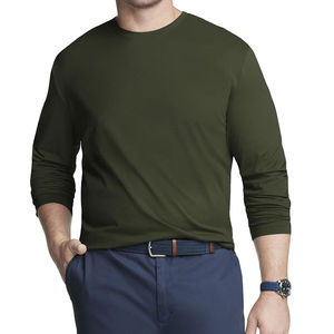 Camiseta de Manga Larga de Algodón para Hombre de Alta Calidad, Color Sólido, Lisa, Personalizable con Logotipo - Product Image 5