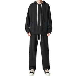 Conjunto Deportivo de Dos Piezas para Hombre, Estilo Casual Urbano, Invierno, Premium, Personalizado, con Capucha, Grueso, Transpirable, de Felpa - Product Image 1