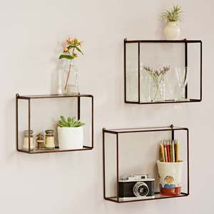 Support d'affichage de mur en métal d'or et de noir dans la conception classique utilisée dans la cuisine et la vaisselle de table au verre raisonnable, support d'épice - Product Image 1