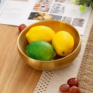Bol décoratif en métal élégant, designers d'intérieur, finition embossée, bol de luxe, bol double de qualité supérieure, plat, passe au lave-vaisselle, plaqué, Zahid Exports - Product Image 2
