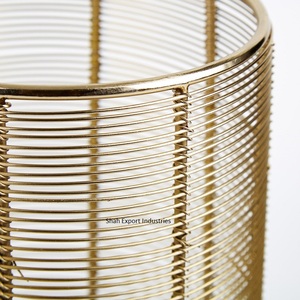 Latest Decorative Metal <b>Wire</b> <b>Flower</b> Vase for Event Party Wedding Decoration Gold Finished Tabletop <b>Flower</b> Vases - Product Image 3