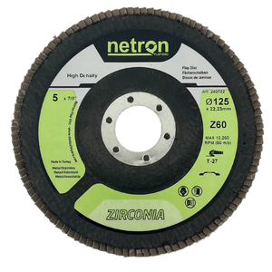 Netron Premium 125x22mm Disco de aleta de circonio T27 de alta densidad Personalizable OEM/ODM/OBM Molienda de acero inoxidable, Mezcla de soldadura - Product Image 1