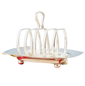 Almacenamiento y organización para el hogar, accesorios de cocina, soporte para tostadas de pan con acabado dorado hecho a mano para piezas de pan de desayuno - Product Image 5