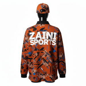 Maillot de rugby premium pour homme, tissu doux en polyester et élasthanne, 220 GSM, marron et noir, sublimation intégrale, logo personnalisé, évacuation de l'humidité - Product Image 2