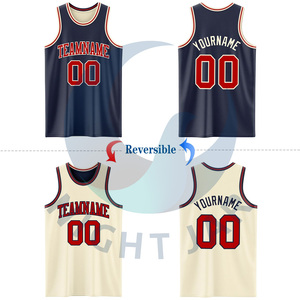 Conjunto de uniforme de baloncesto de talla grande personalizado reversible de la mejor calidad diseño transpirable proveedor OEM para ropa de baloncesto al por mayor - Product Image 2