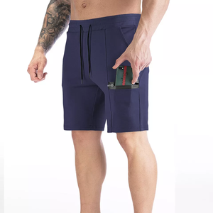 กางเกงวิ่งขาสั้นน้ำหนักเบา ระบายอากาศได้ดี แห้งเร็ว สำหรับผู้ชาย ผ้าฝ้าย/โพลีเอสเตอร์คุณภาพสูง ลายเรียบ ปรับแต่งได้ - Product Image 5