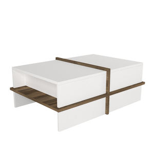 Exclusive Luxury Chipboard Plus <b>Coffee</b> <b>Table</b> <b>White</b>-Walnut from Turkiye Best Seller - Product Image 5