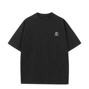 เสื้อยืดโอเวอร์ไซส์ผ้าไหมเสื้อยืดโอเวอร์ไซส์ผ้าคอตตอนเนื้อนุ่มปักโลโก้ออกแบบได้ตามที่ต้องการ - Product Image 5