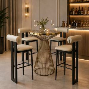 Mesa de Bar Comercial Moderna de Acero Inoxidable Dorado para Restaurantes, Cocinas, <span class=keywords><strong>Barra</strong></span> Alta, Hotel, Muebles para Bar en Casa - Product Image 4