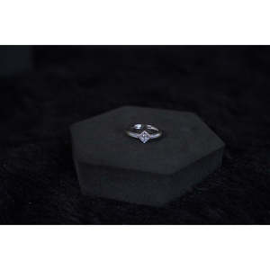 SILVERINGS 925 STERLING GLITTERETI SILVER <b>RING</b> Luxury <b>Diamond</b> <b>Ring</b> for Women - Product Image 2
