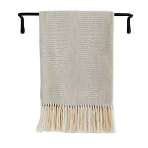 Gran oferta, manta de invierno de tamaño Extra grande de lino suave 100%, mantas Jacquard de algodón de Color sólido grande - Product Image 3