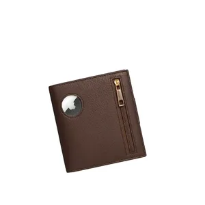 Premium Dark Brown Bi Fold Leather Wallet With <b>Tag</b> Window Wholesale - Product Image 1
