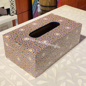 Perle indienne faite à la main + boîte à mouchoirs en acrylique avec couleur et logo personnalisables pour une utilisation au restaurant à la maison - Product Image 5