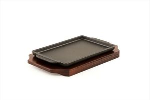Vajilla de Hierro Fundido para Hotel y Restaurante, Plato para Pizza con Base de Madera, Utensilios de Cocina Premium para Platos Chispeantes - Product Image 6