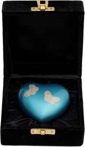 Hermosas urnas de cremación de Metal hechas a mano azul claro para cenizas de adultos Estuche Premium incluido Urnas de recuerdo Premium para humanos - Product Image 2