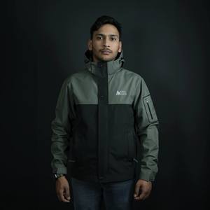 Navigate Soft Shell Chaqueta repelente al agua Invierno a prueba de viento Impermeable Stand Collar Cierre de cremallera Relleno de poliéster Ajuste holgado - Product Image 2