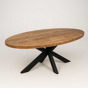 Table à manger en bois écologique de qualité supérieure, fabriquée à la main, avec un beau motif de grain, design intemporel, construction robuste, usage quotidien - Product Image 6