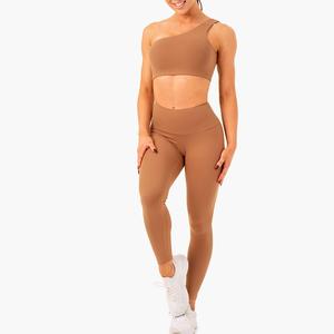 Punchin Sports soutien-gorge de sport avec étiquette personnalisée pour femmes entraînement évacuation de l'humidité une bandoulière grande taille Option en gros - Product Image 2