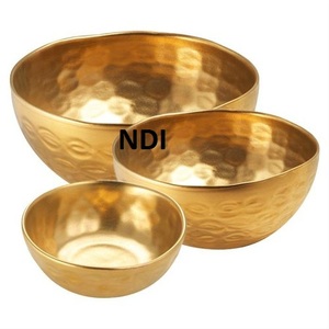 Mesa de comedor para el hogar, decoración superior, acabado dorado, cuenco para servir frutas de Metal, cuenco de fruta de Metal de latón de alta calidad, mesa de comedor - Product Image 1