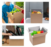Boîte en carton ondulé en aluminium imperméable personnalisée pour l'emballage des aliments frais, la conservation des fruits, la chaîne du froid, l'expédition