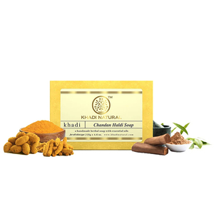 Khadi 125gm สบู่สมุนไพรธรรมชาติ chandan haldi - Product Image 1