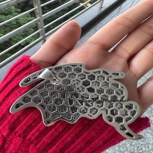 จี้เพชรโมอิสซาไนต์ทรงกลมแบบฮิปฮอป ลายการ์ตูนมังกรสั่งทำพิเศษ ประดับเพชรเต็มตัว - Product Image 6