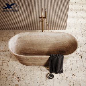 Baignoire en travertin baignoire de luxe en marbre baignoire autoportante en pierre de salle de bain - Product Image 3