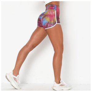 Short taille haute taille grande taille à la mode pour femmes respirant Sublimation été Yoga Sport tenue de gymnastique personnalisable haute femmes - Product Image 1