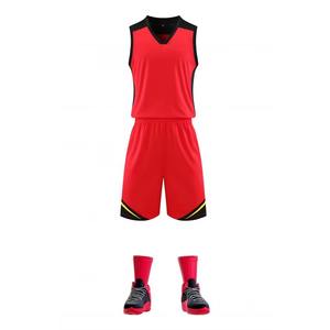 Maillots de basket-ball de haute qualité pour adultes, respirants, imprimés par transfert thermique, tissu 160g, ensembles à manches courtes - Product Image 4