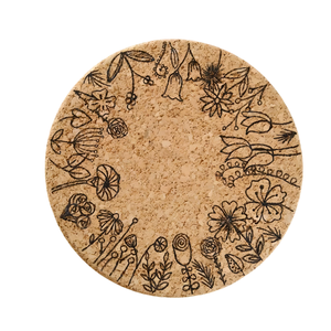 Posavasos Redondo de Madera Artesanal con Diseño Floral, Corte Láser, para Mesa de Té, Café, Decoración del Hogar - Product Image 4