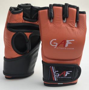 Guantes de MMA de medio dedo con logotipo personalizado GAF para hombres y mujeres, venta al por mayor, guantes de entrenamiento de kick boxing de 8oz hechos de cuero - Product Image 2