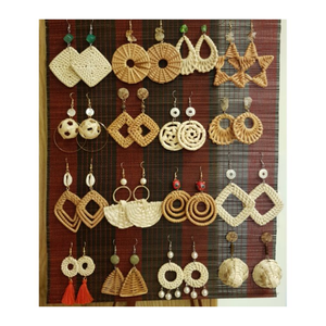 Viet Nam Vintage Rotin Lustre Boucles D'oreilles Papillon Forme De Mode Hoop Boucles D'oreilles Cadeaux De Noël-Caryln 0084935825297 - Product Image 3