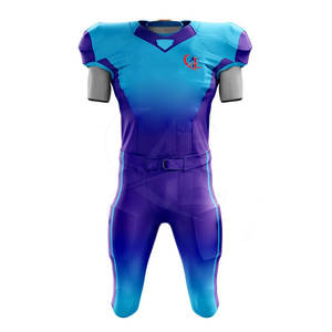 En stock uniforme de football américain de couleur contrastée vêtements de sport uniforme de football américain - Product Image 1