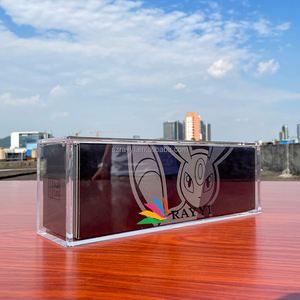 Estuche de exhibición transparente de acrílico reciclable y portátil RAY YI, ecológico, para el juego de cartas Pokémon Yu-Gi-Oh! <span class=keywords><strong>Eevee</strong></span> Special Box - Product Image 1
