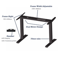 Bureau de télétravail électrique modulaire extensible et réglable en hauteur, double moteur, design moderne, avec cadre de position assise droite – Meilleures ventes