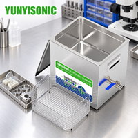 Nettoyeur ultrasonique de laboratoire haute fréquence Yunyisonic 120 kHz 10 L avec fonction de purge et de balayage par impulsions pour pièces usinées de précision OEM ODM