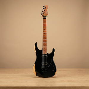 Guitarra Eléctrica SBS VS260 con Acabado Vintage, Cuerpo de Aliso Sólido, Mástil de Arce Tostado, Pastillas H-H Estilo Steel, Clavijas de Afinación Totalmente Encapsuladas - Product Image 1