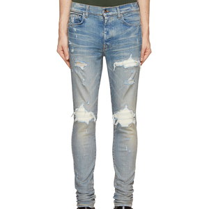 Top Qualité 100% Coton À Séchage Rapide Nouveau Design Personnalisé Stone Washed Plus Size Stretch Jeans Rip Skinny Denim Jeans pour Hommes - Product Image 6