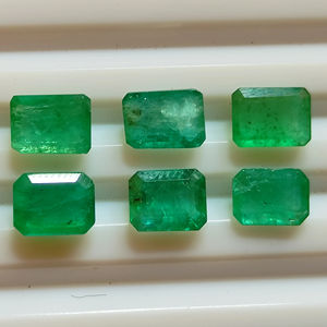 Excellente qualité et coupe émeraude octogone coupe émeraude zambienne taille personnalisée gemmes émeraude naturelle - Product Image 3