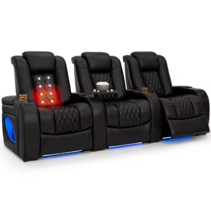 ACHETEZ MAINTENANT ! Canapé de cinéma maison en cuir pour une relaxation ultime, inclinable motorisé, confortable, design contemporain, pour salon et hôtel - Product Image 4