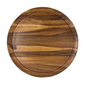 Placas de cargador de madera de bronce en forma redonda perfectas para el hogar y hoteles Mesa de comedor Vajilla Platos y platos - Product Image 5