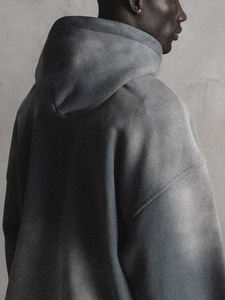 เสื้อฮู้ดดี้ผ้าฝรั่งเศสเทอร์รี่ฟลีซคุณภาพสูง 100% ผ้าฝ้าย น้ำหนัก 460 กรัม สำหรับผู้ชาย รุ่นวินเทจลายแมงมุม - Product Image 2