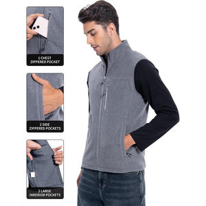 Chalecos de lana cálidos para hombre al aire libre con logotipo bordado personalizado etiqueta de impresión personalización para senderismo y equipo de equipo - Product Image 3