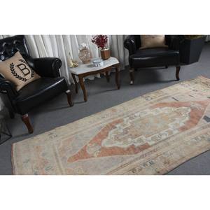 Tapis bohème en laine beige orange de grande surface 3.9x8.9 pieds classique style turc motif patchwork latex pour adolescents adultes tapis de chambre - Product Image 2