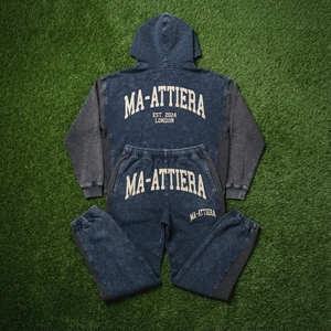 Conjunto de Sudadera con Capucha Oversize y Pantalones Jogger de Algodón Lavado Personalizado para Mujer, Chándal de Felpa Estilo Urbano OEM ODM - Product Image 6