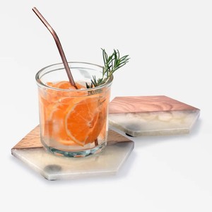 Hexagon Design Resin and Wood <b>Coaster</b> Modern walnut <b>coasters</b> Tabletop <b>Coasters</b> <b>Drinks</b> Beverages and Home Kitchen Dining Home - Product Image 1