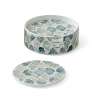 Sous-verre en nacre de style bohème fabriqué au Vietnam par le fabricant direct pour la vente en gros d'accessoires de table et de décoration intérieure - Product Image 2