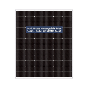Panneau solaire monocristallin de type N noir à demi-cellules 144 cellules Sunket SKT580M10-144S2 - Product Image 2